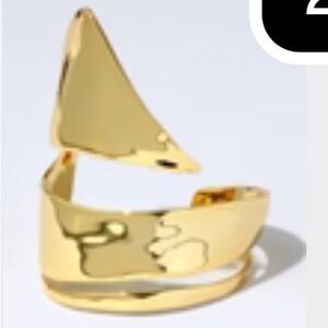 NWT Alexis Bittar Molten Gold Armor Cuff Bracelet